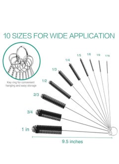 Cleaning Brush for Bottle Tube Nozzle, Stainless Steel Multi-purpose Nylon Pipe Drinking Straws Cleaning Brush Set for Jewelry, Keyboard, 10pcs Black - pzsku/Z5D4A7C24EBA67423A749Z/45/_/1678869898/7f10958b-ca59-4541-9920-2eb7fc2daa63