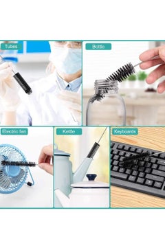 Cleaning Brush for Bottle Tube Nozzle, Stainless Steel Multi-purpose Nylon Pipe Drinking Straws Cleaning Brush Set for Jewelry, Keyboard, 10pcs Black - pzsku/Z5D4A7C24EBA67423A749Z/45/_/1678869899/6d333b9e-0fe5-44cc-a0c8-d75152b1f7f3