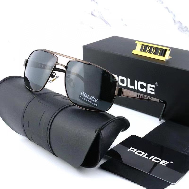 POLICE Polarized Sport Sunglasses for Men Driving Fishing Running with UV 400 Protection Sun Glasses with Tea-Frame Grey Lenses - Image 1