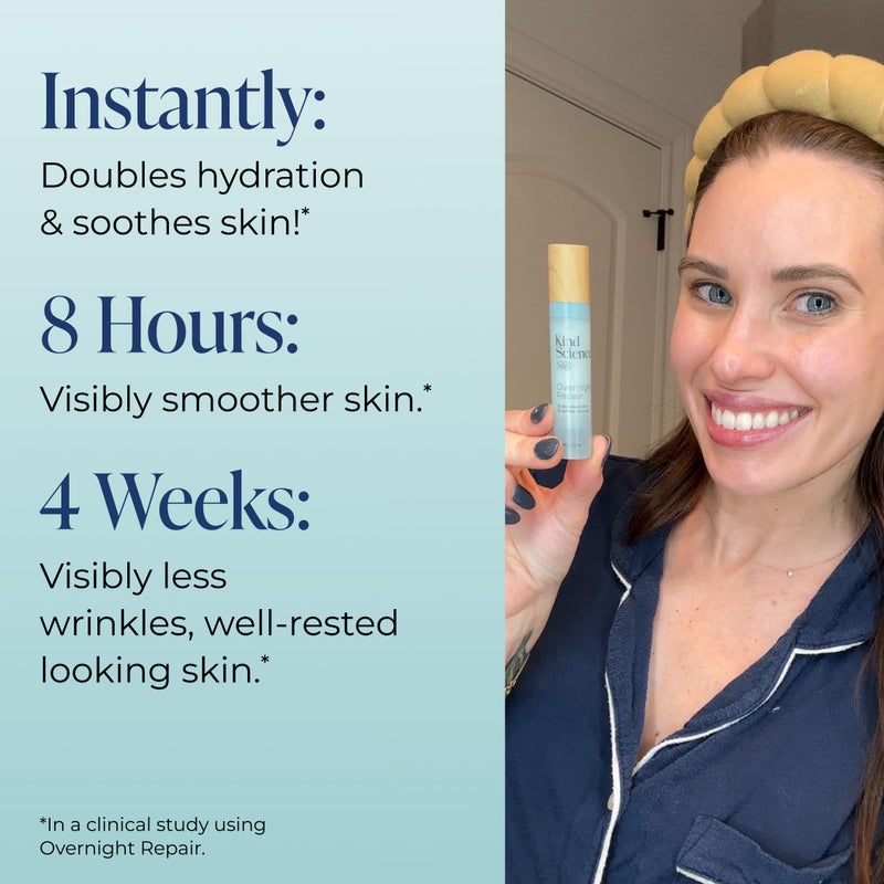 Kind Science Overnight Repair Night Moisturizer for Face - Night Cream for Women Anti Aging to Re-Energize & Hydrate Look of Tired Skin with Niacinamide & Shea Butter - Fragrance Free, Cruelty Free - Image 5