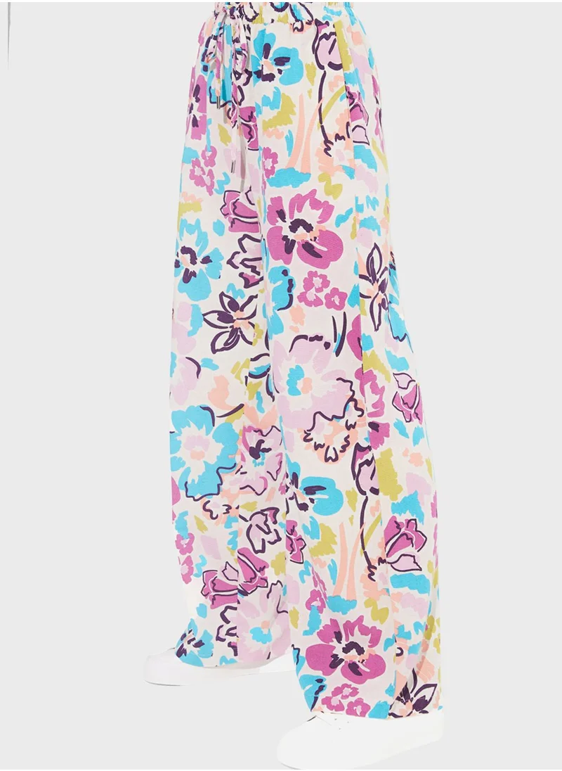 جون Printed High Waist Pants