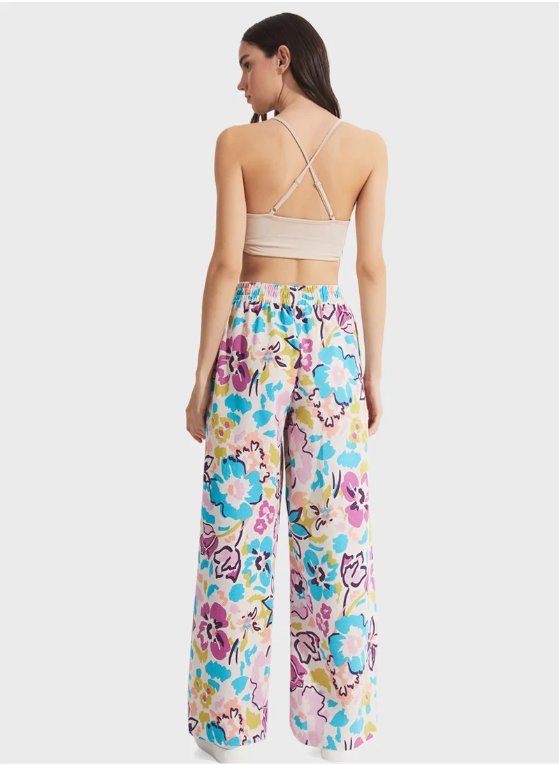 جون Printed High Waist Pants