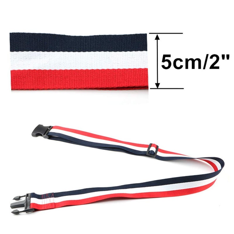 ZARPMA Baby Adjustable Safety Belt,Safety Harness for Child Kid Infant Safe Strap 5cm Width for Pushchair,HighChair,Child Chair,Stroller,Pram Buggy(Blue-White-Red) - Image 3