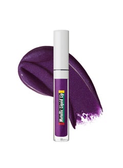 Black Radiance Black Radiance Cross Colours Metallic Liquid Lip MoistureRich Ultra Glossy Finish PigmentLoaded Formula with Micro Glitter Soft Paddle Applicator CrueltyFree  Hyped Up Purple 
