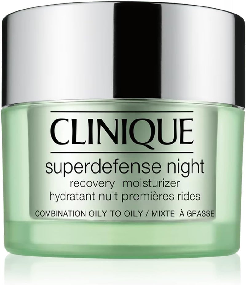 Clinique Superdefense Night Recovery Moisturizer AntiAgeing Hydrating Firming Night Cream For All Skin Types