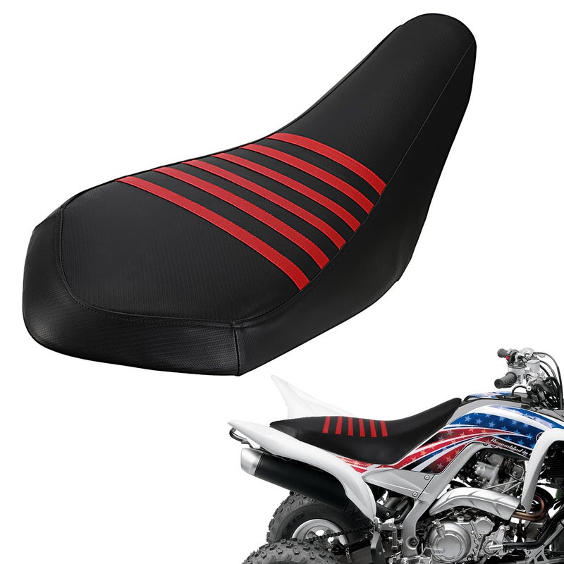 Wacece ATV Seat Cover NonSlip Soft Waterproof for Raptor 700 700R 20062024 High Elastic Leather Red - Image 2