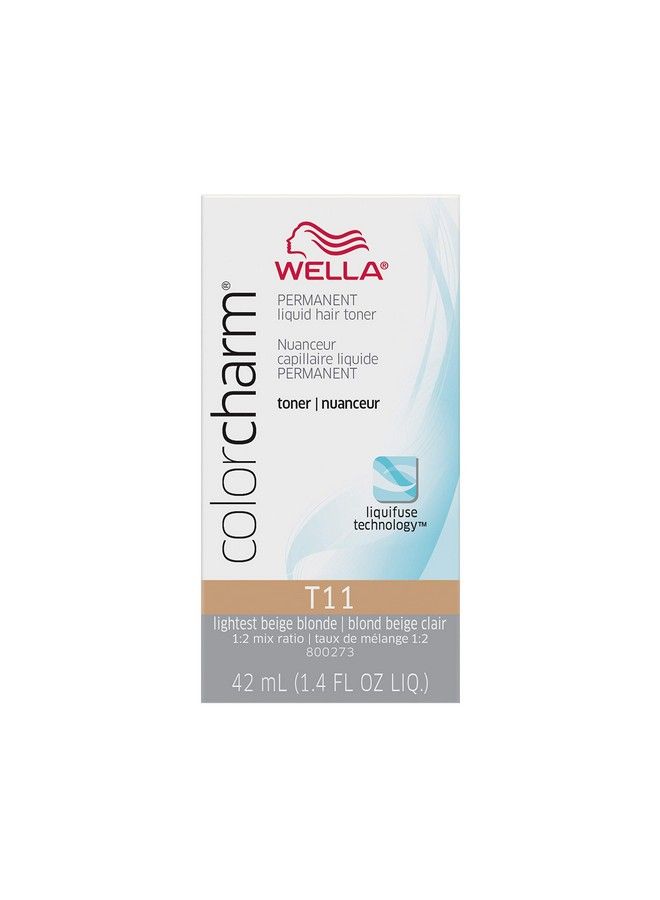 WELLA Color Charm Wella Colorcharm Hair Toner Neutralize Brass With Liquifuse Technologyt11 Lightest Beige Blonde 1.4 Oz - Image 2