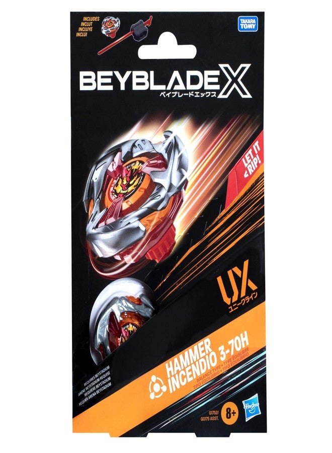 BeyBlade بايبليد إكس هامر إنسنديو 3-70H UX مجموعة بداية مع قمة نوع التوازن وإطلاق النار؛ ألعاب/ألعاب معتمدة من تاكارا تومي للمعارك للأطفال من 8 سنوات وما فوق - Image 4