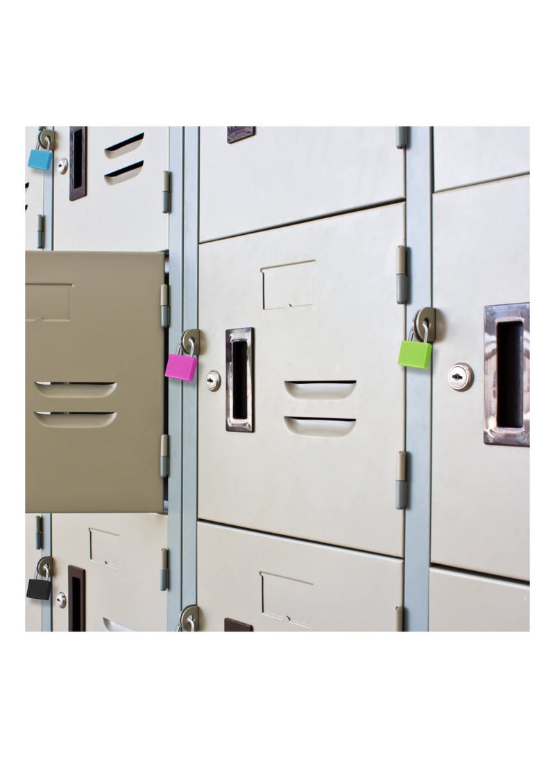 Suitcase Locks with Keys, Colored Plastic Casing Padlock Small Luggage Metal Mini Used for Student Bag Journal gy Bank, School Gym Classroom Matching Game Travel (Fresh Color, 8 Pieces) - Image 2