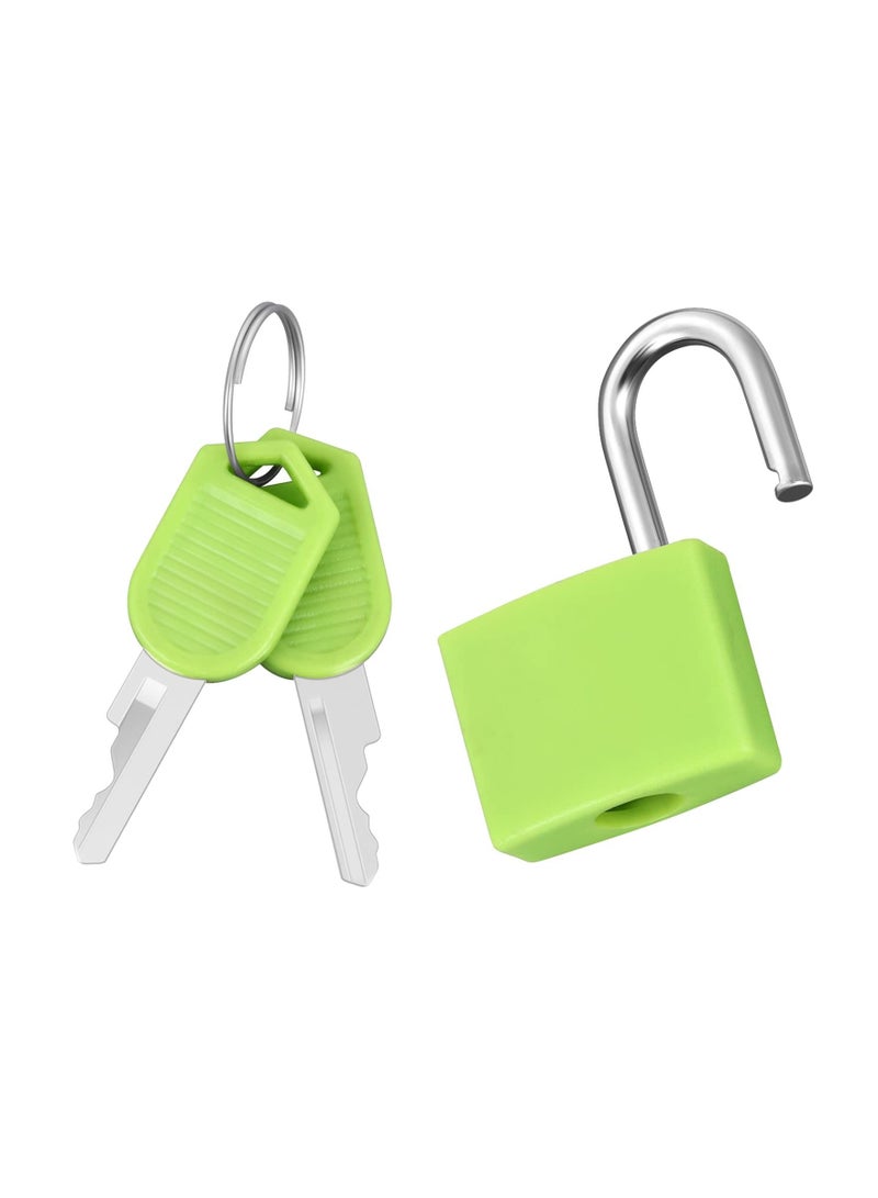 Suitcase Locks with Keys, Colored Plastic Casing Padlock Small Luggage Metal Mini Used for Student Bag Journal gy Bank, School Gym Classroom Matching Game Travel (Fresh Color, 8 Pieces) - Image 4