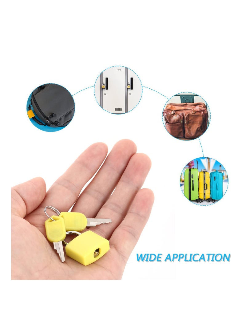 Suitcase Locks with Keys, Colored Plastic Casing Padlock Small Luggage Metal Mini Used for Student Bag Journal gy Bank, School Gym Classroom Matching Game Travel (Fresh Color, 8 Pieces) - Image 3