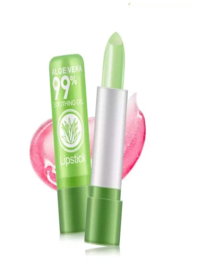 Aasakt Aloe Vera Color Changing Lipstick Lip Blam, Long Lasting Aloe Vera Lip Gloss Set Aloe Vera Lipstick, Matte Finish - (Pack of 2) - Image 2