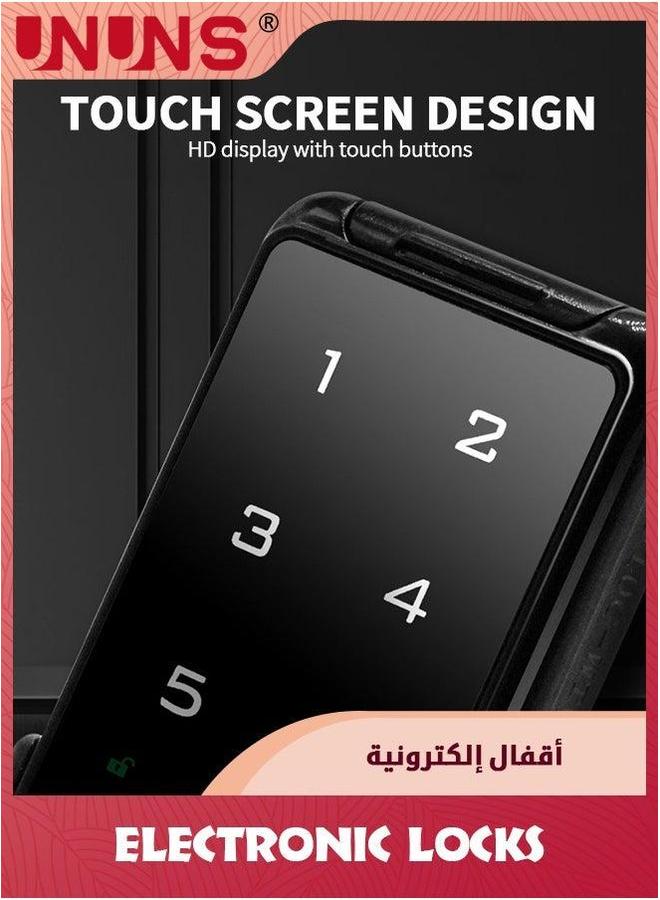 UNUNS Keyless Entry Door Lock,Electronic Deadbolt Smart Lock with Keypads, Keypad Lock,Touchscreen Auto Lock,Anti-Peeking Password And Backlit Design - Image 4