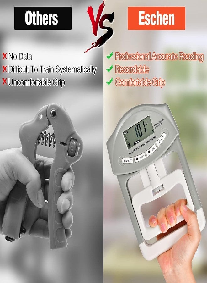 JELLEX Grip Strength Tester Trainer - Dynamometer Handgrip Measurer Meter, Handheld Strengthener Exerciser for Sports, School, and Home Use (198Lbs / 90Kgs) - Image 4