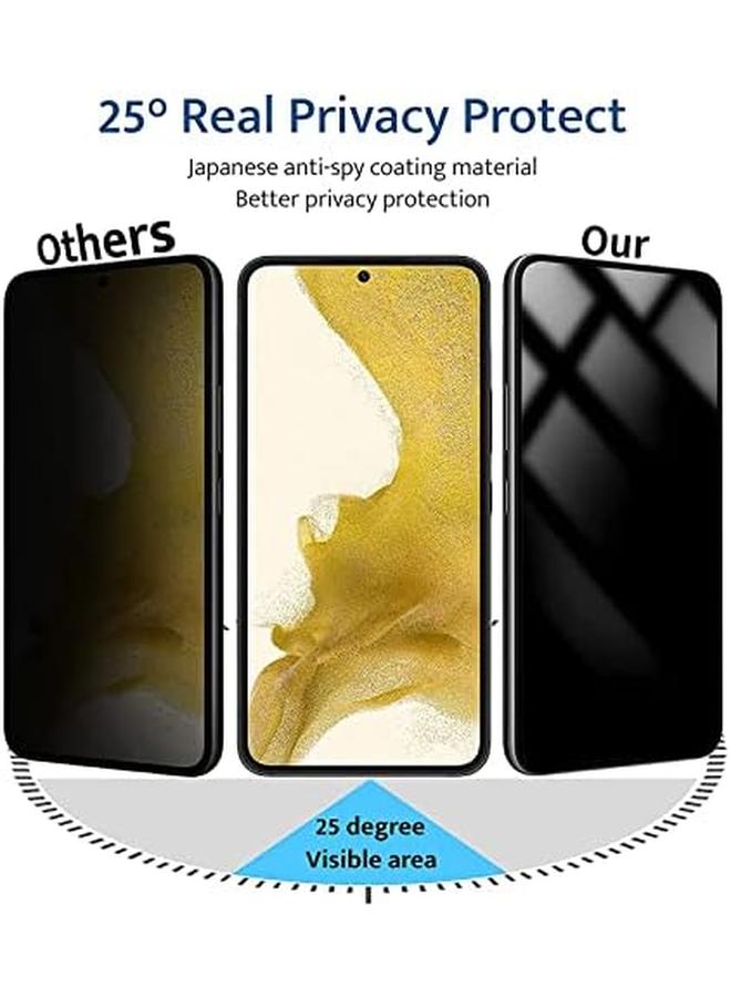 إيروريكس مجموعة من 3 قطع لحماية شاشة الخصوصية لهاتف Samsung S22، طبقة TPU مرنة رقيقة للغاية، شاشة بديلة ناعمة مضادة للتجسس، طبقة حماية شاشة مضادة للتجسس لهاتف Samsung S22 - Image 3