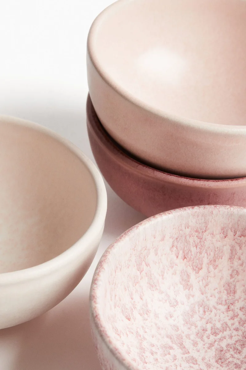 اتش اند ام سلطانيات من الفخار - عبوة من 4 قطع