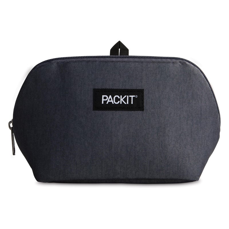 PackIt Freezable Snack Bag City Charcoal Built with ECOFREEZE Technology Foldable Reusable Zip Closure Designed For Keeping Snakcs Fresh On the Go and Adults of all Ages