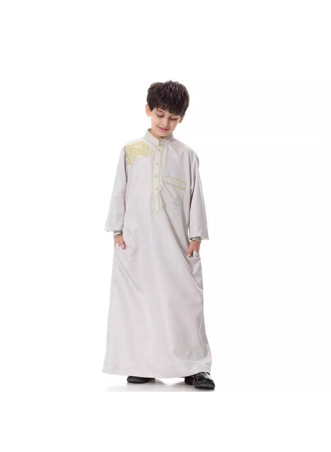 عباية - قميص طويل تقليدي للأولاد - مقاس XL - ملابس أطفال مسلمة، ملابس أطفال تقليدية، قميص طويل كاجوال، ملابس للعطلات - Image 5