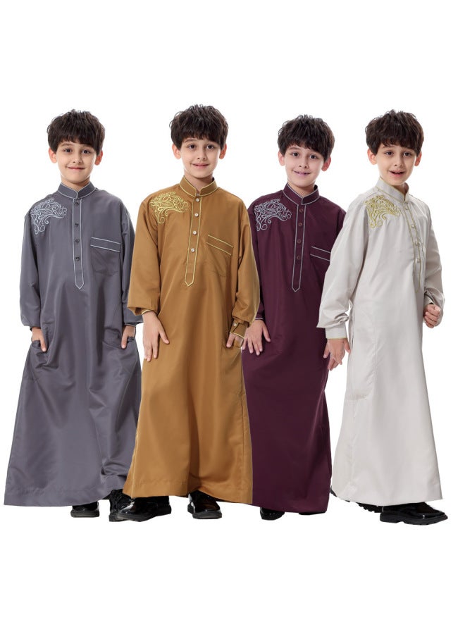 عباية - قميص طويل تقليدي للأولاد - مقاس XL - ملابس أطفال مسلمة، ملابس أطفال تقليدية، قميص طويل كاجوال، ملابس للعطلات - Image 2