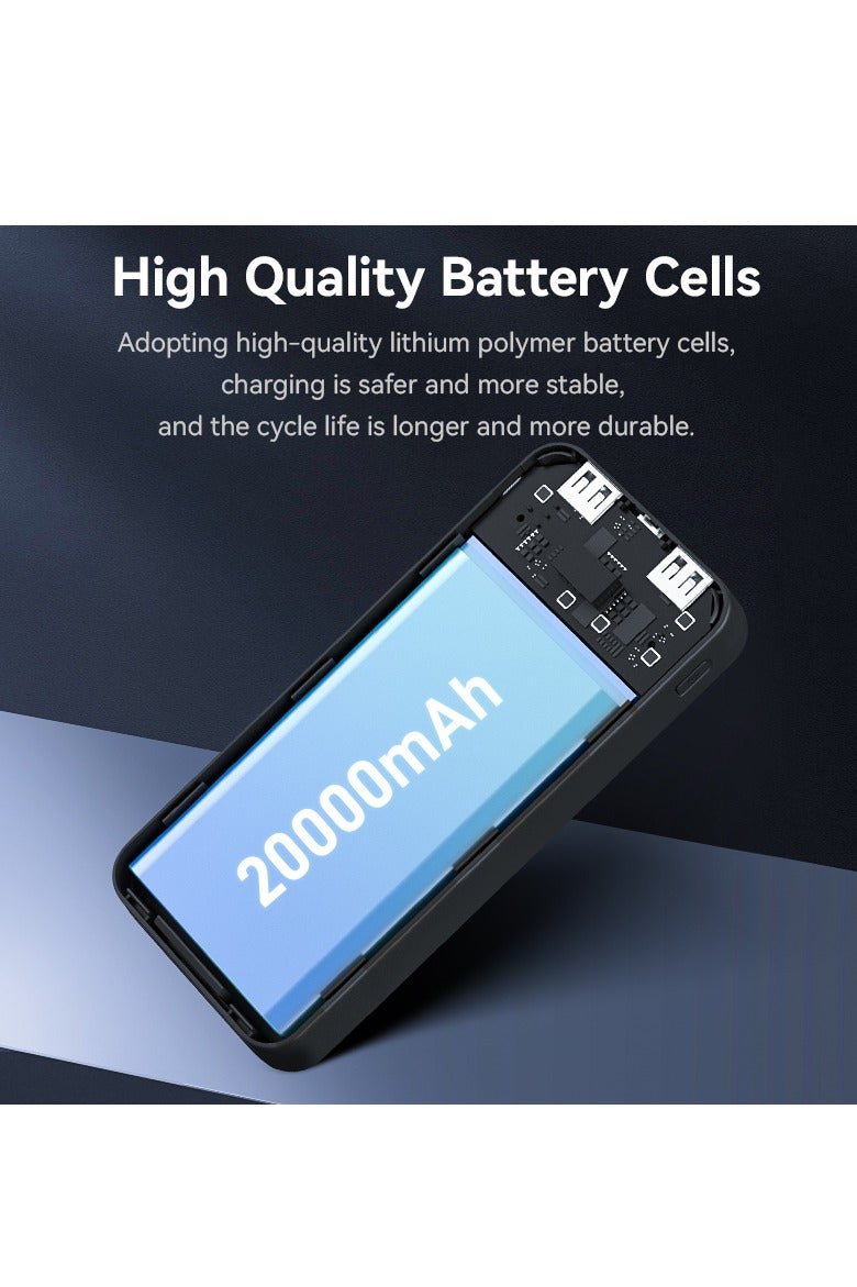 zime باور بانك زيم Y51، 20,000 مللي أمبير، 22.5 واط كحد أقصى شاحن محمول سريع، 1 USB-C، 2 USB-A، حزمة بطارية لهواتف آيفون 16/15/14/13، جالاكسي، والمزيد - Image 2