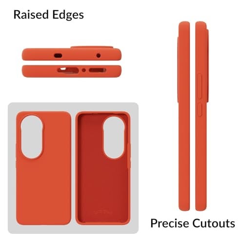 SPRIG Compatible with iQOO Z10R 5G Premium SilkTone Back Cover Drop Tested Shock Proof Mobile Case for Men, Women, Boys and Girls with Camera Protection (Orange) - Image 3