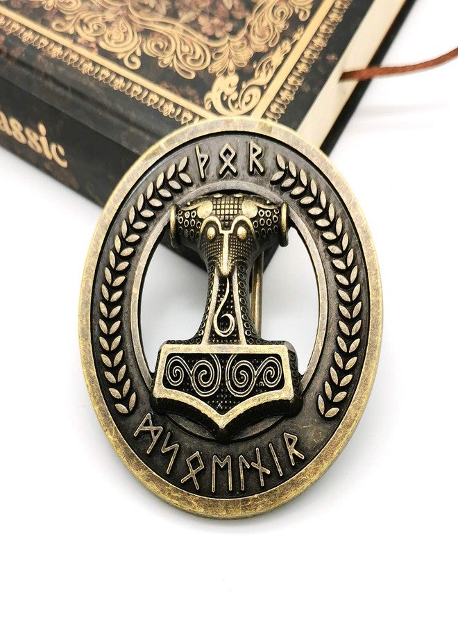 YOQUCOL Vintage Viking Style Belt Buckle Bronze Belts Buckle For Men - Image 4