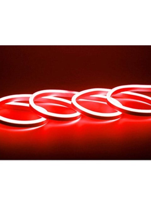 IP65 Waterproof Flexible Neon Strip Light with Adapter, Red, 3m