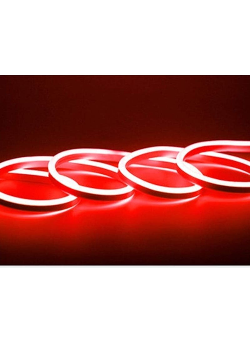 Generic - IP65 Waterproof Flexible Neon Strip Light with Adapter, Red, 3m - Image 1