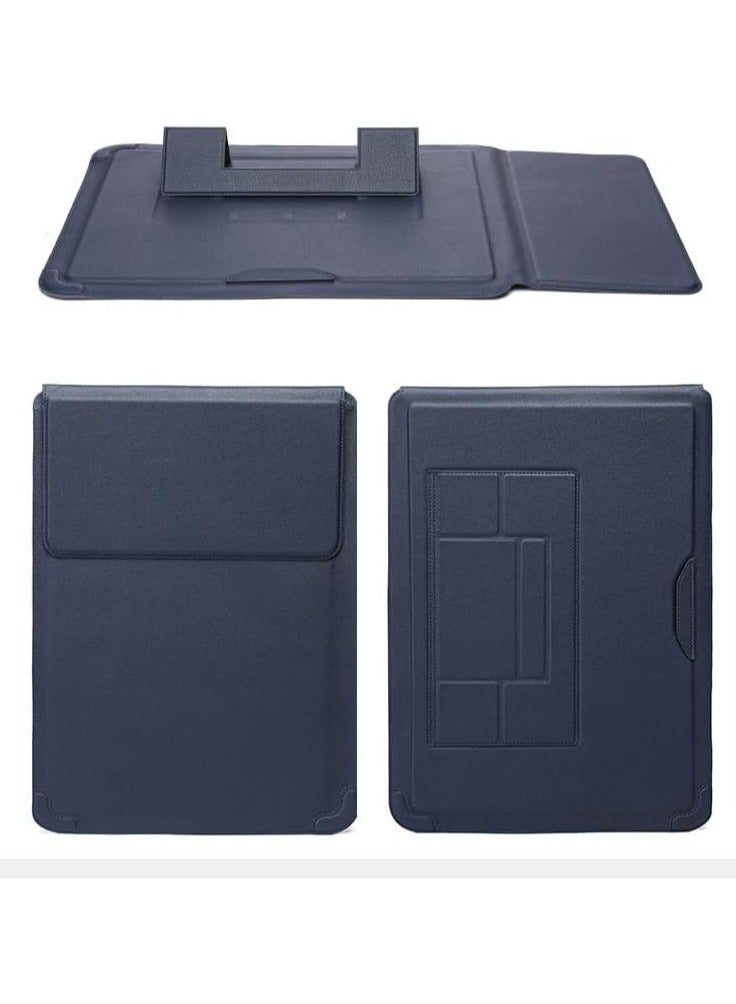 general 15-16 Inch Laptop Sleeve with Stand and Mouse Pad Leather Laptop Case Notebook Computer Protective Cover Slim Bag Compatible with Mac-Book Air/Pro Dell Lenovo - Image 2