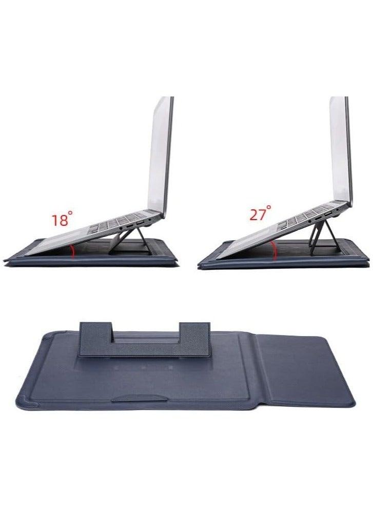 general 15-16 Inch Laptop Sleeve with Stand and Mouse Pad Leather Laptop Case Notebook Computer Protective Cover Slim Bag Compatible with Mac-Book Air/Pro Dell Lenovo - Image 3