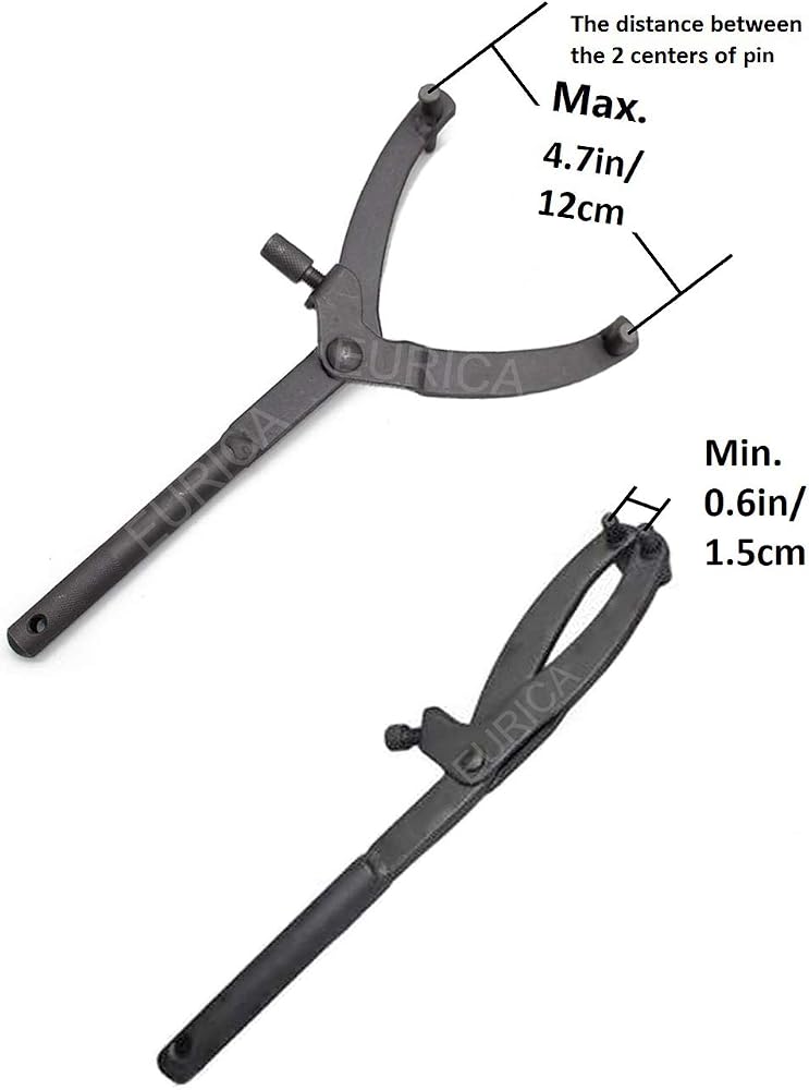 EUICAE Spanner Wrench Clutch Wrench Adjustable Wrench Holder Hub Flywheel Sprocket Spanner Wrench Set Fan Clutch Removal Tool Tools Scooter Motorcycle Accessories (Type A) - Image 2