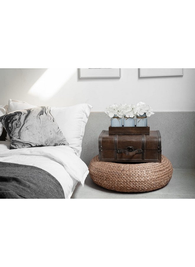 Mkono Mason Jar Centerpiece Decorative Wood Tray with 3 Painted Jars Artificial Flowers Rustic Country Farmhouse Thanksgiving Decoration for Coffee Table Dining Room Living Room Kitchen - Image 3
