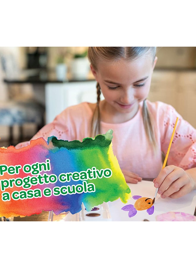 Crayola طقم ألوان مائية للأطفال – 12 لون قابل للغسل مع فرشاة ولوحة قابلة للقفل | مستلزمات فنية غير سامة للرسم والمدرسة والأنشطة الإبداعية - Image 5