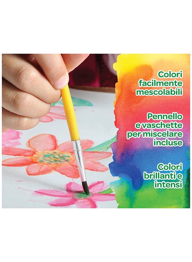 Crayola طقم ألوان مائية للأطفال – 12 لون قابل للغسل مع فرشاة ولوحة قابلة للقفل | مستلزمات فنية غير سامة للرسم والمدرسة والأنشطة الإبداعية - Image 3