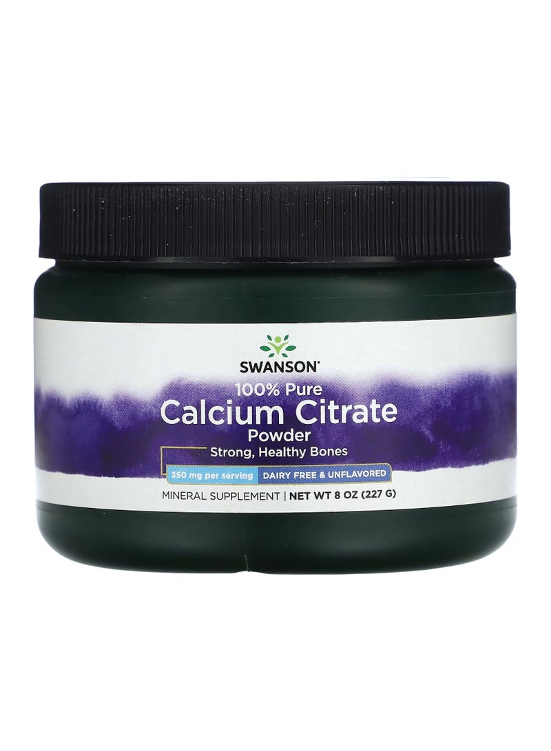Swanson, 100% Pure Calcium Citrate Powder, Unflavored, 8 oz (227 g)