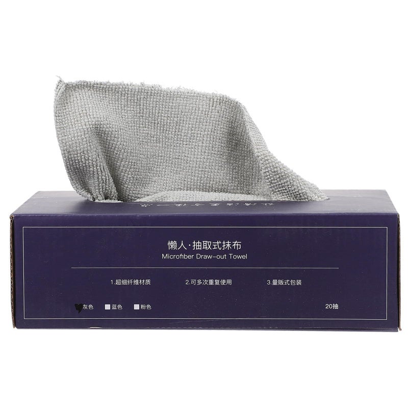 Grey Microfiber Kitchen Cloths 22x22cm 20pcs Highly Absorbent Reusable Dish Towels - Image 2