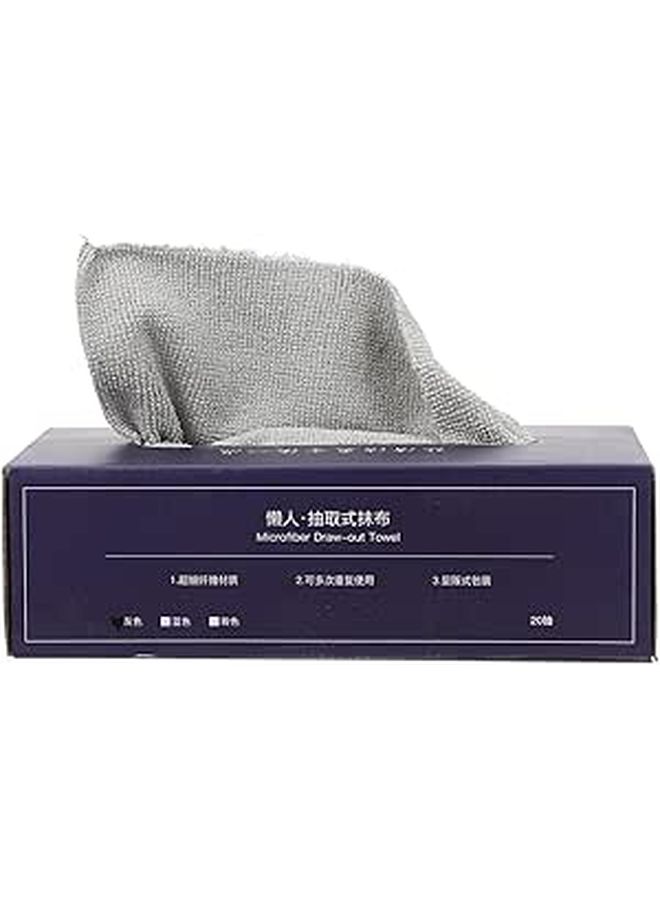 Grey Microfiber Kitchen Cloths 22x22cm 20pcs Highly Absorbent Reusable Dish Towels - Image 1
