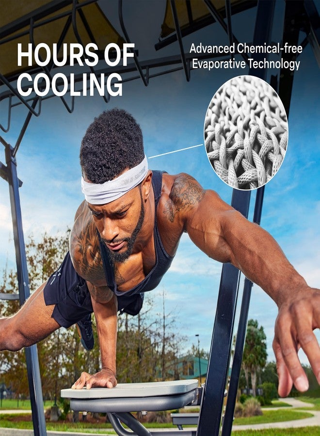 COLD FACTOR Instant Cooling Headband 3 Pack | Advanced Evaporative Comfort for Sports & Outdoor | UPF 50+ Protection | Long-Lasting Coolness | Ideal for Fitness, Hiking, Yoga, & Running (White) - Image 3