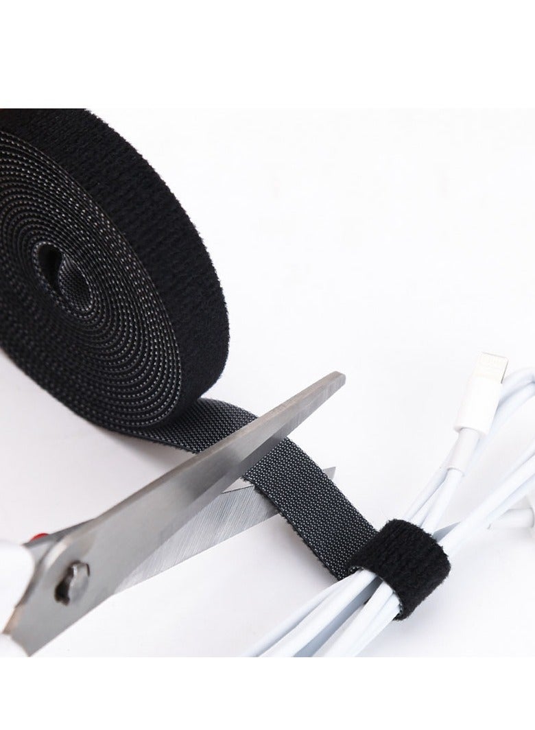 1 Roll Of 5meter Tearable Data Cable Storage Back-to-back Tie Nylon Self-adhesive Hook And Loop Plant Strap Multi-purpose Strap - Image 1