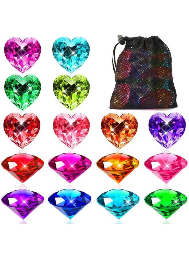 OSHIMA 16PCS Diving Gem Pool Toys, Gems Diving Training Sink Toys Beach Toys, Summer Pool Divings Swimming Toys for Kids, Fun Swim Games Sinking Set for Swimming Seaside Divings Outdoor Activities - Image 1
