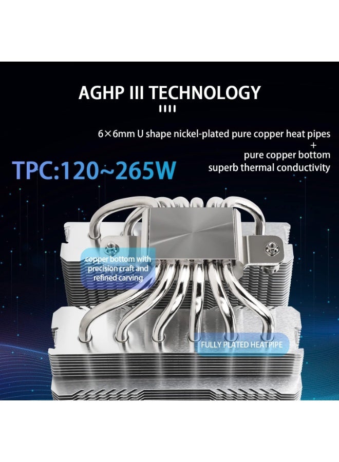 ثيرمالرايت مبرد المعالج Thermalright Peerless Assassin 120 SE، مزود بستة أنابيب حرارية بتقنية AGHP، ومروحتين PWM مقاس 120 مم، وسرعة 1550 دورة في الدقيقة، متوافق مع معالجات AMD: AM4 AM5/Intel LGA 1700/1150/1151/1200/1851، مبرد كمبيوتر - Image 2