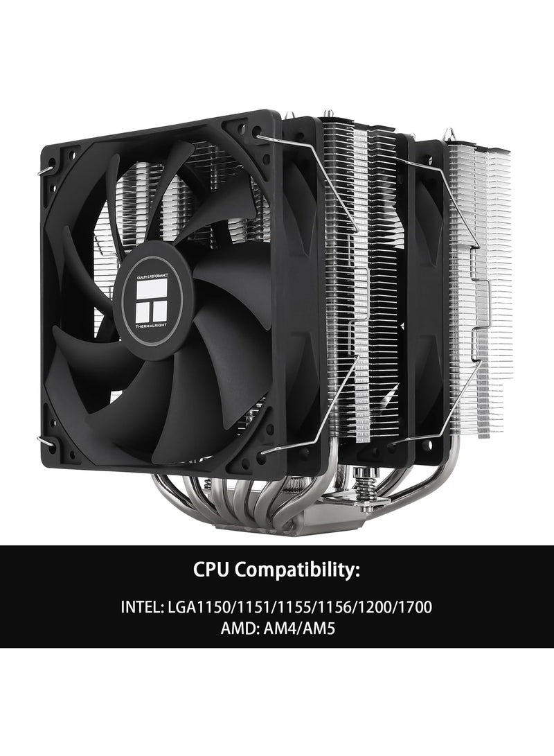 ثيرمالرايت مبرد المعالج Thermalright Peerless Assassin 120 SE، مزود بستة أنابيب حرارية بتقنية AGHP، ومروحتين PWM مقاس 120 مم، وسرعة 1550 دورة في الدقيقة، متوافق مع معالجات AMD: AM4 AM5/Intel LGA 1700/1150/1151/1200/1851، مبرد كمبيوتر - Image 3
