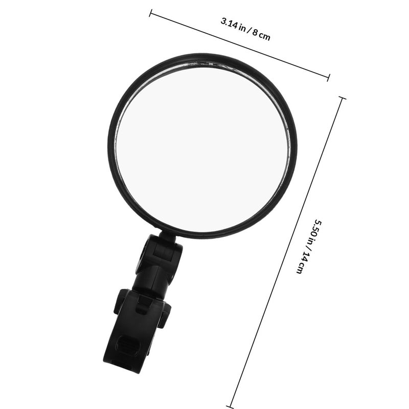 مرآة محدبة للدراجات بطول 8 سم للمقود الخلفي للدراجات الكهربائية ودراجات الجبال والطرق. - Image 3