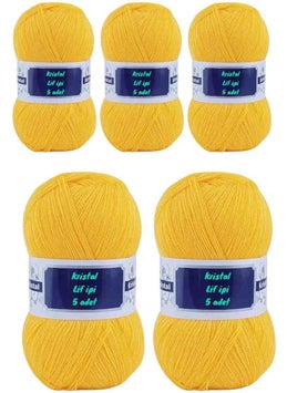 Erdoğan Hobi Erdoğan Hobby Fiber Yarn 5 Pieces Fiber Yarn Knitting Yarn Crystal Yarn Fiber Making Yarn Blanket Yarn Double Yarn 