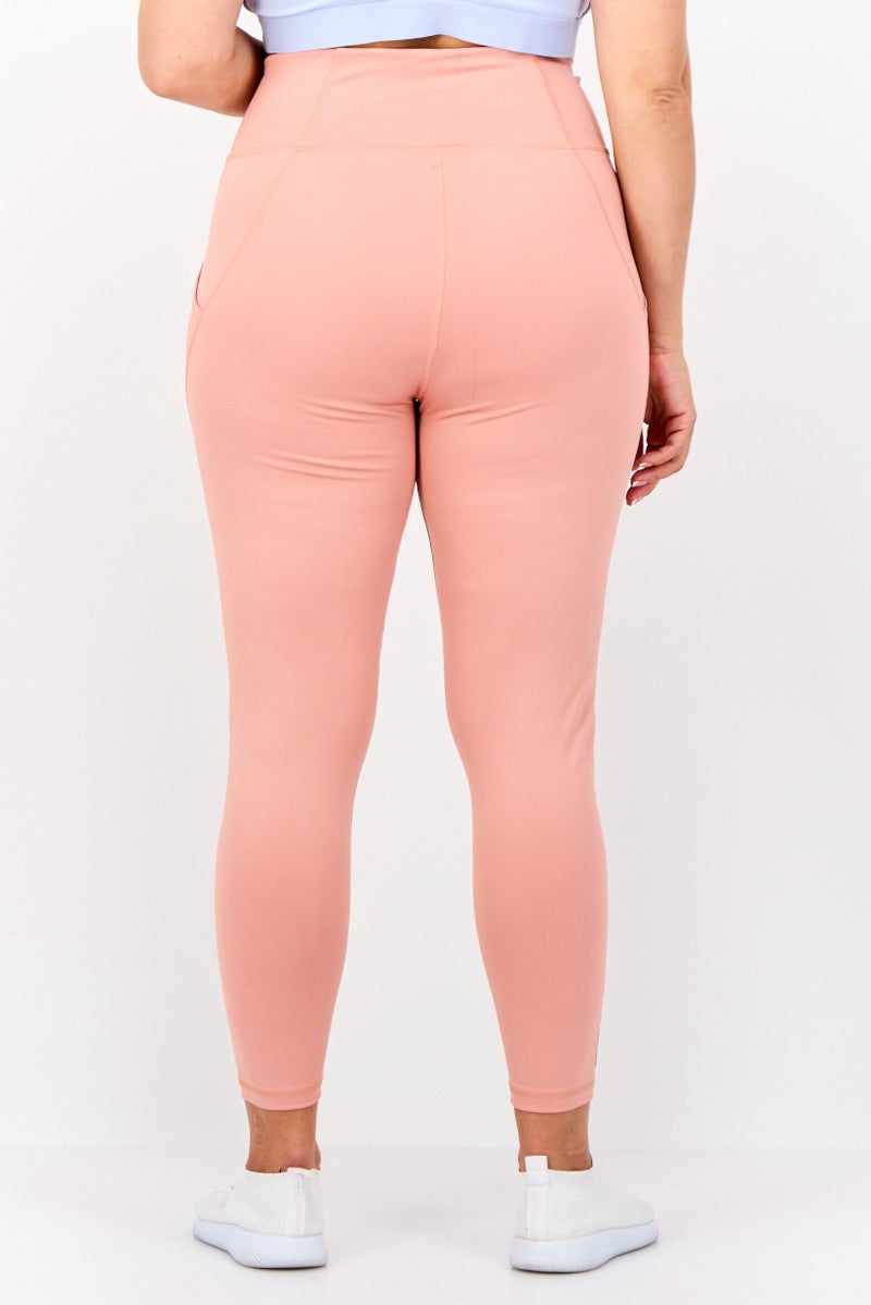 PUMA Women Sportswear Fit Brand Logo Leggings, Pink - Image 3