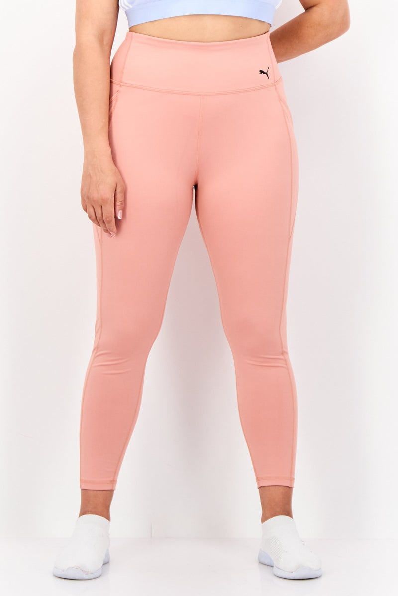 PUMA Women Sportswear Fit Brand Logo Leggings, Pink - Image 1