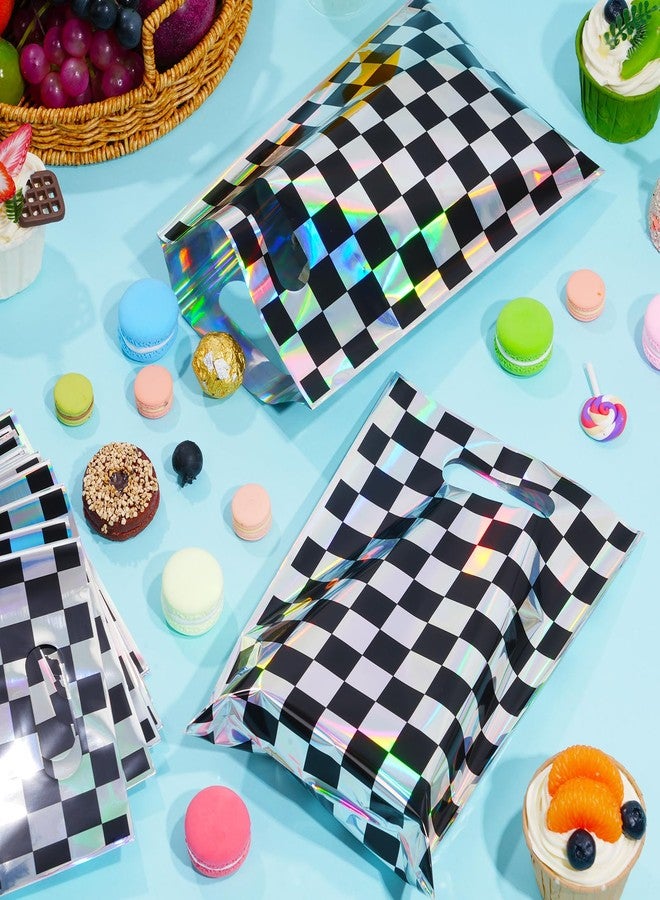 FunnyPars 30 Pcs Iridescent Checkered Race Car Party Favor Bags - Image 4