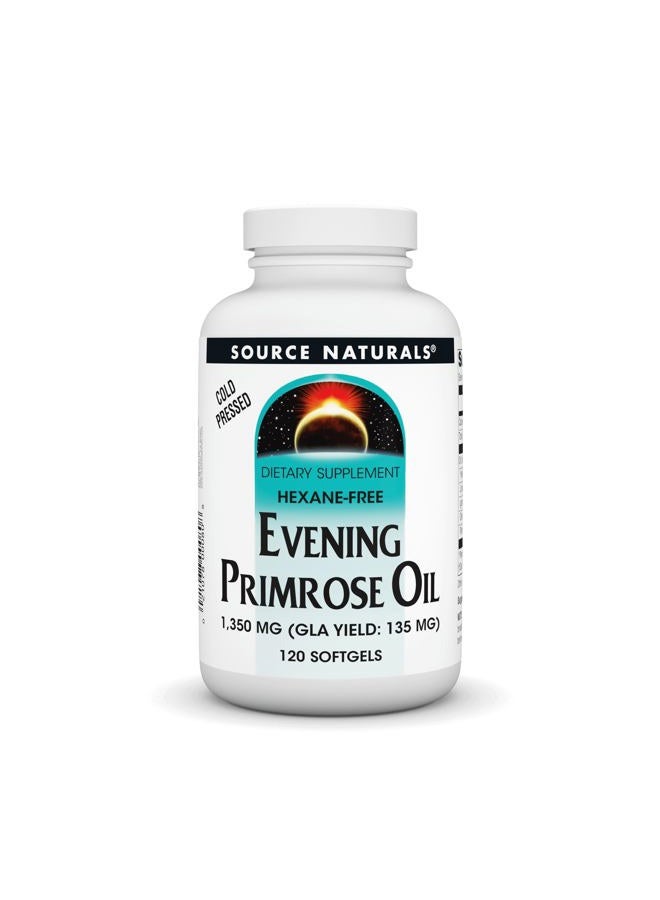 Source Naturals Evening Primrose Oil, Hexane Free, Cold-Pressed* - 1350mg, 120 Softgels - Image 1