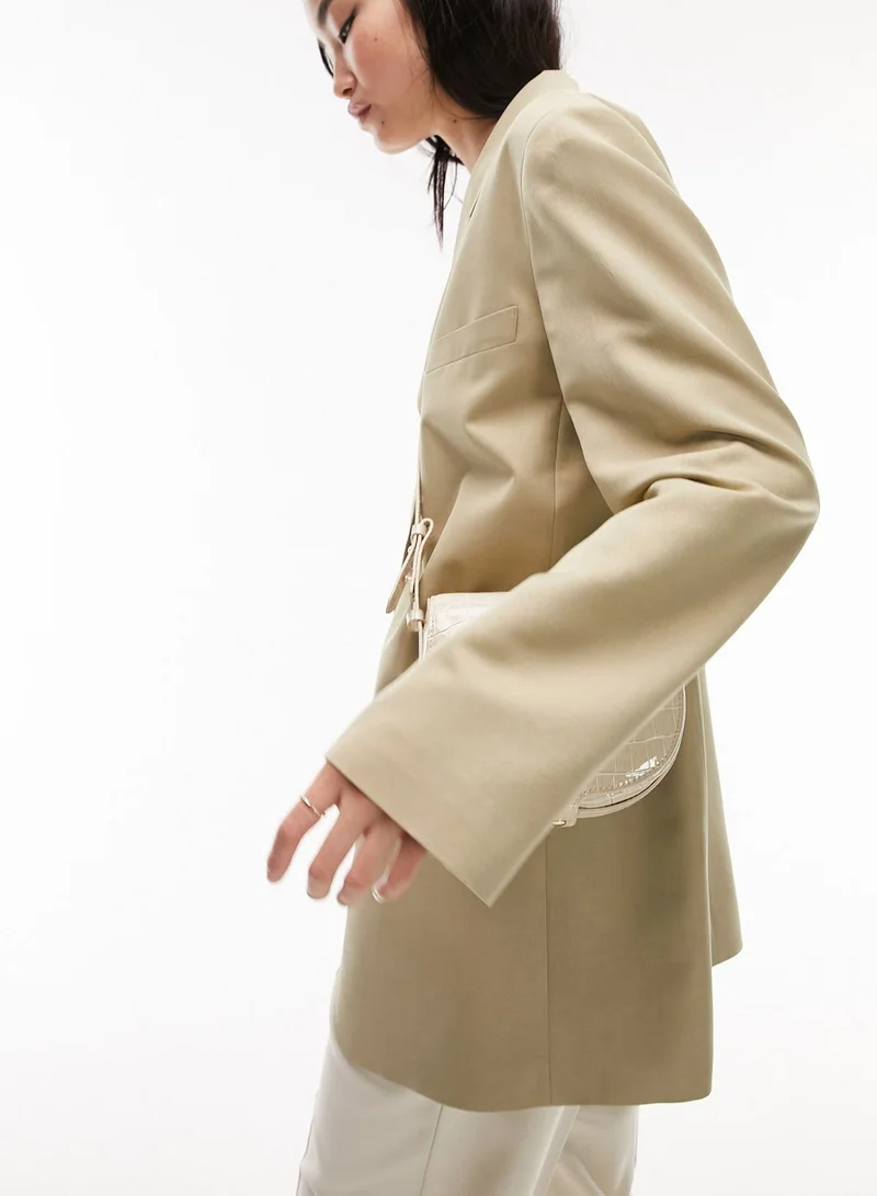 TOPSHOP Button Detail Blazer
