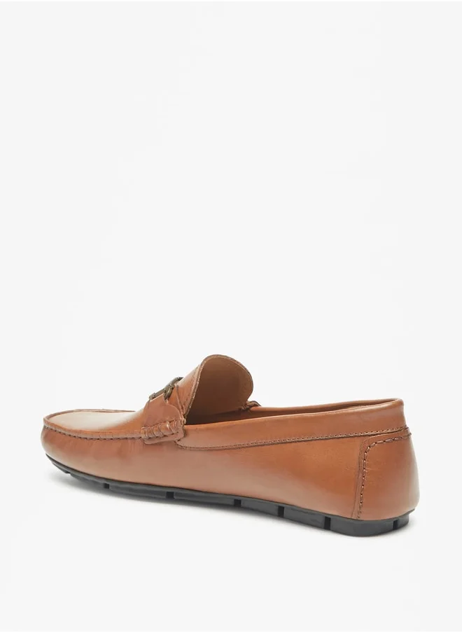 ال بي ال من شو اكسبرس Men Solid Slip-On Moccasins with Metal Accent